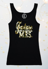 Future MRS Bride's Bridal Bling Shirt Sequins White Tank Top