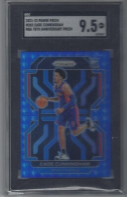 2021-22 Panini Prizm No 282 NBA 75th Anniversary Blue Prizm Cade 