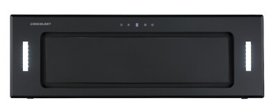 Cookology Canopy Cooker Hood 90cm Built-In Touch Extractor Black  BUGL900BK/A+ UK