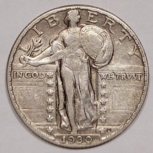 $  .25 1930 Standing Liberty Quarter VF/XF Very Fine/Extra Fine Condition Z2