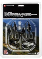 Motorola 1518 Compatible Surveillance Headset with Push-To-Talk Microphone Talk