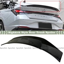 FITS 2021+ HYUNDAI ELANTRA GLOSSY BLACK HIGHKICK STYLE REAR TRUNK SPOILER WING