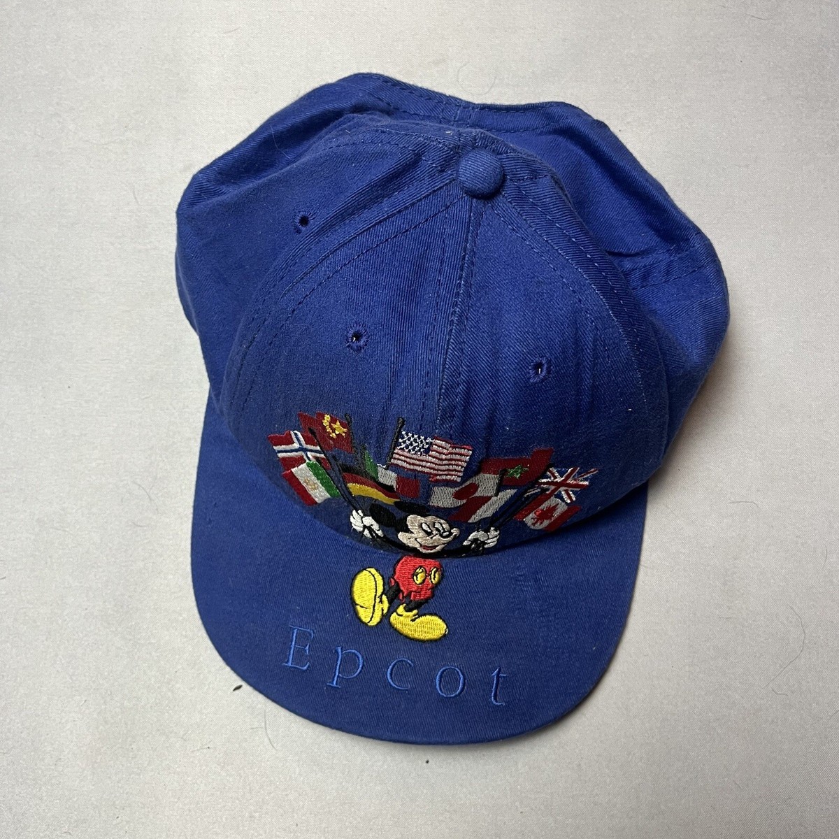 Vintage Epcot Center Disney Mickey Snapback Hat World Flags Cap | eBay