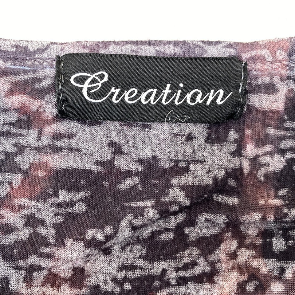 Creation Womens Animal Print Knit Top Size Large* Rhinestone Novelty 3/ ...