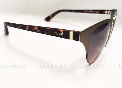 GUESS GU7449 Brown Matte Gold Sunglasses Designer Authentic  display picture 2