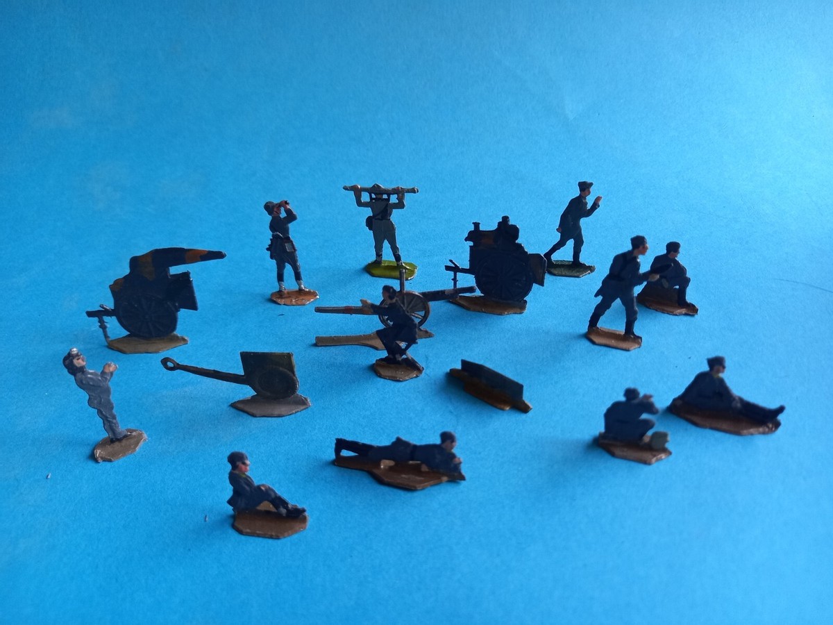 Lot De 83 Plats D'étain Zinnfiguren - Artillerie Allemande WW2 - 30mm