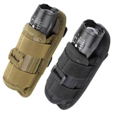 Tactical Molle Flashlight Holder Nylon Belt Holster Flashlight Torch Case Pouch