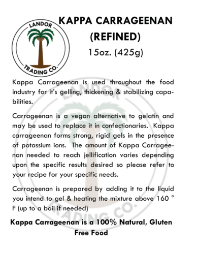 Kappa Carrageenan - Refined 15oz (425 grams) - Picture 4 of 9