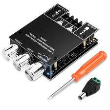 ZK502MT Bluetooth Amplifier Board,50W 50W 2.0 Channel Amp Board with Treble a...