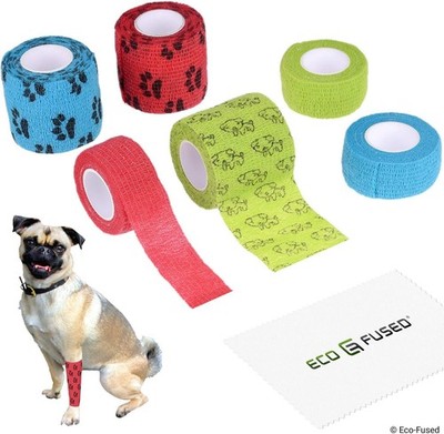 Self Adhering Bandage - Injury Wrap Tape for Dogs - Pack of 6 - Supports Musc...