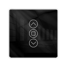 Tuya Curtain 2.5D RF433 Glass for Roller Blinds Shutters APP Black V2D1