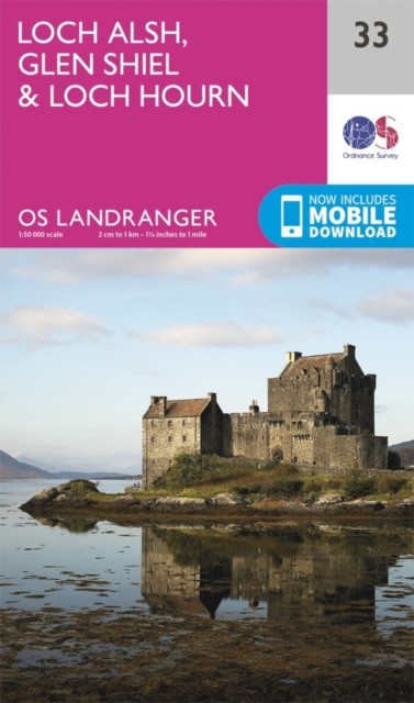Loch Alsh, Glen Shiel & Loch Hourn by Ordnance Survey (Sheet map, folded)