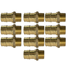 10 Pack XFITTING 1" Pex A x 3/4" Male NPT Adapter, F1960 Expansion Male Fitting