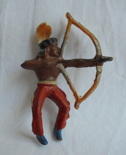 Indianer Reiter Nr. 080 Sassacus_Fr.Fischer KG_DDR Cowboy_Wild West Figur