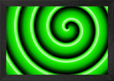 abstract green spiral Framed Wall Art Poster Canvas Print Picture