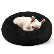 Dogs Bed for Small Dogs, Anti-Anxiety 24.0"L x 24.0"W x 8.0"Th, Black