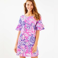 Lilly Pulitzer Lula Dress Pink Tropics Sun Drenched Size Small