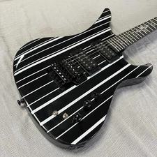 US warehouse Synyster Gates Custom-S Black and white vertical electric guitar