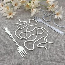 Fork Spaghetti Noodle Metal Cutting Dies Scrapbooking Card Making Craft