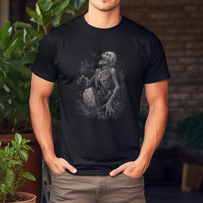 Zombie Skeleton Undead Horror Grave Goth Alt Alternative Art T-Shirt