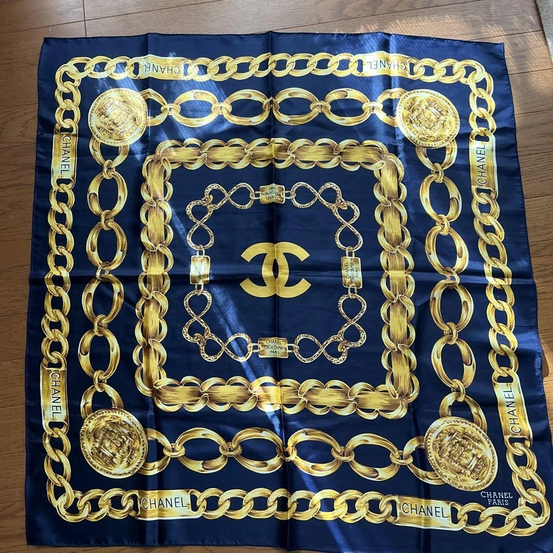 CHANEL Silk Scarves & Wraps Blue for Women for sale - eBay