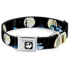 Dog Collar DYAE-Jack Expression2 Full Color Nightmare Before Christmas Jack & Sa