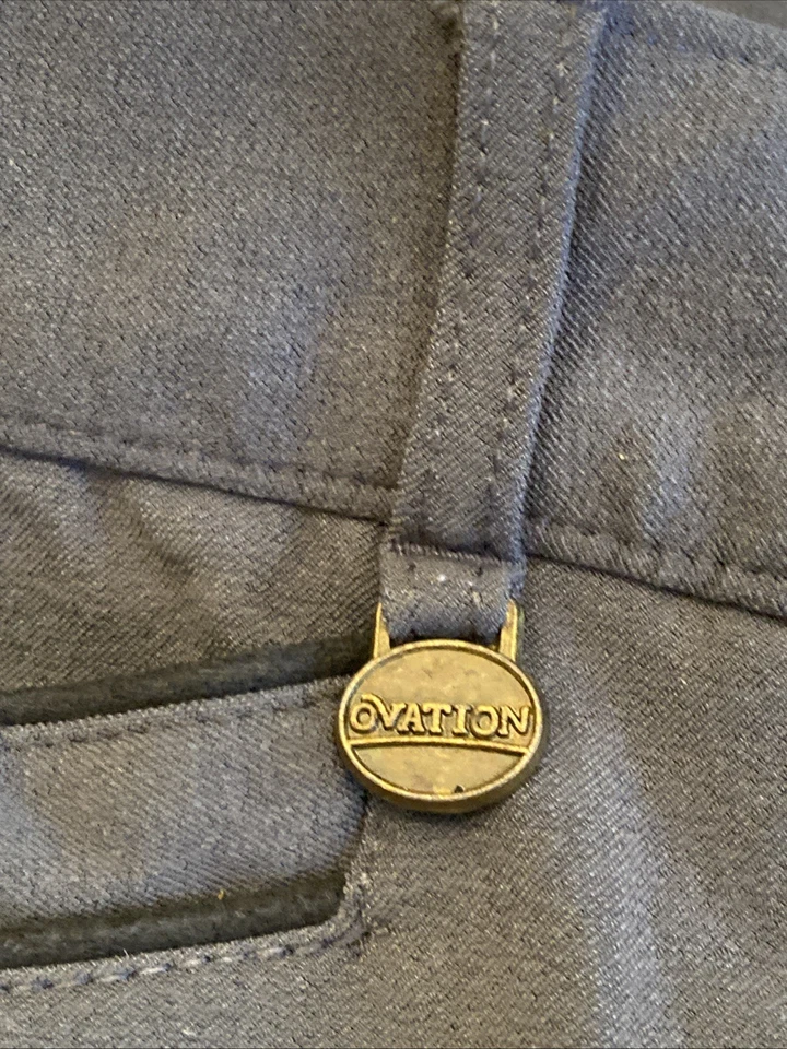 Ovation骑马马马裤及膝布贴灰色女式32 R马术 — 第 3/4 张图片