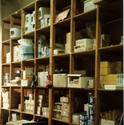 Vintage Photo  Pharmacy Warehouse Wick Medicine Apothecary Shelves Medical Store