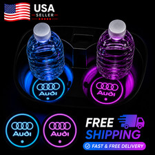 2pcs Led Car Cup Holder Coasters Light Up Drink Pads Compatible With Audi 2pcs Led Car Cup Holder Coasters Light Up Drink Pads Compatible With Audi