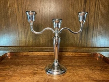 Sterling Silver Candelabra, 3 Branch Candlestick, Fully Hallmarked