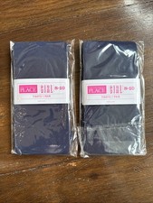 Children s Place Navy Girl 8-10 Yr Old Tights, 2 Pack, Twins