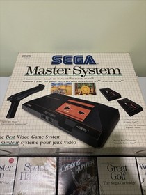 Sega Master System Console Complete in Box CIB - Tested & Works With 5 Games