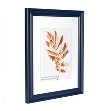 Hogaryo Navy Blue 11x14 Picture Frame, 8x10 w/ Mat or 11x14 No Mat, Wall Mount