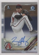 2019 Bowman Draft Chrome Pick Refractor 193/499 Tommy Henry #CDA-TH Auto 2x4