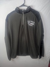 Walt Disney World Parks 1/4 Zip Fleece Pullover Mens XL Gray Embroidered