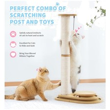 Stylish Sisal Cat Scratching Post with Dangling Ball