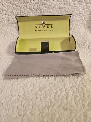 BEVEL Eyewear Hard Shell Case For Protection Of Eyewear With Green Interior