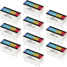 AITRIP 10PCS 10 Segment LED Bar Graph Display with 4 Colors 2xSuper...