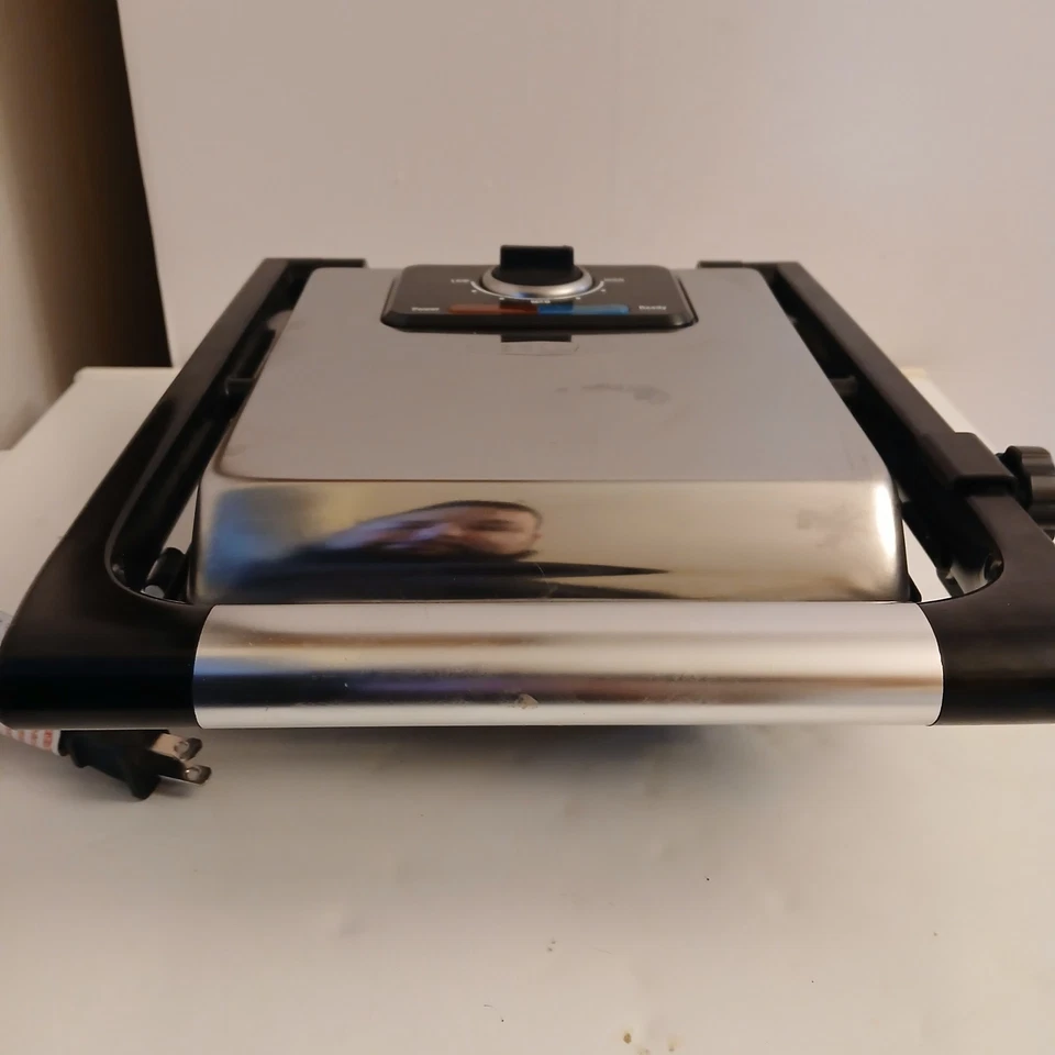 BELLA Sensio Panini Grill Non Stick Electric 1400 Watt Stainless Steel #GH-815 - Image 3 of 4