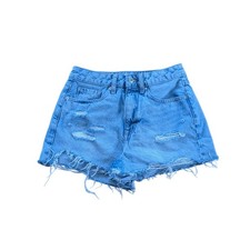 Forever 21 Cut Off Denim Jean Shorts Women's Size 26 Blue Retro Distressed 2.5"
