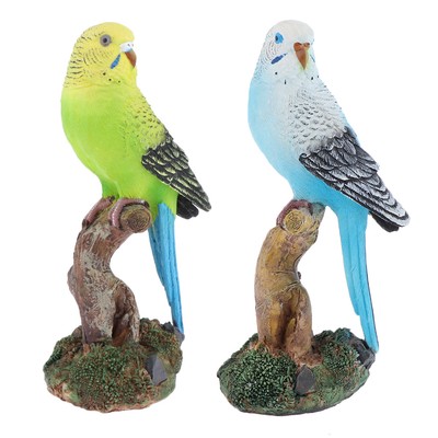 Harz Papagei Statue, tropische Vogel Figuren für Wohndeko,