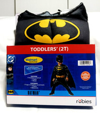DC Batman Boys Costume And Cape Toddler Size2T Rubies Brand New