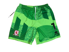 Middlesbrough FC Adult XL Green GK Football Shorts Match Worn Football Kit Errea