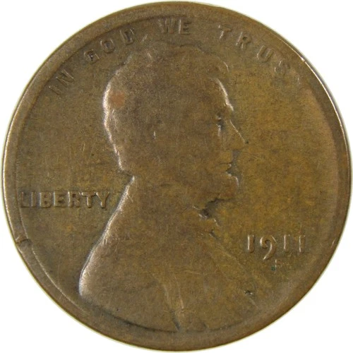 1911 S Lincoln Wheat Cent AG About Good Penny 1c Coin SKU:I26179