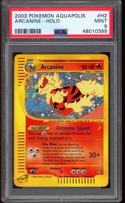 2003 Pokemon Arcanine Aquapolis Holo #H2 PSA 9 MINT | eBay