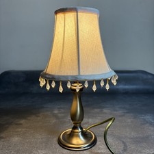 Table Lamp With Shade. Tested And Working. Shade Is Lined. 32cms High With Shade