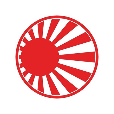 Japan Rising Sun ring Vinyl Sticker Decal Racing Japanese Drifting Flag