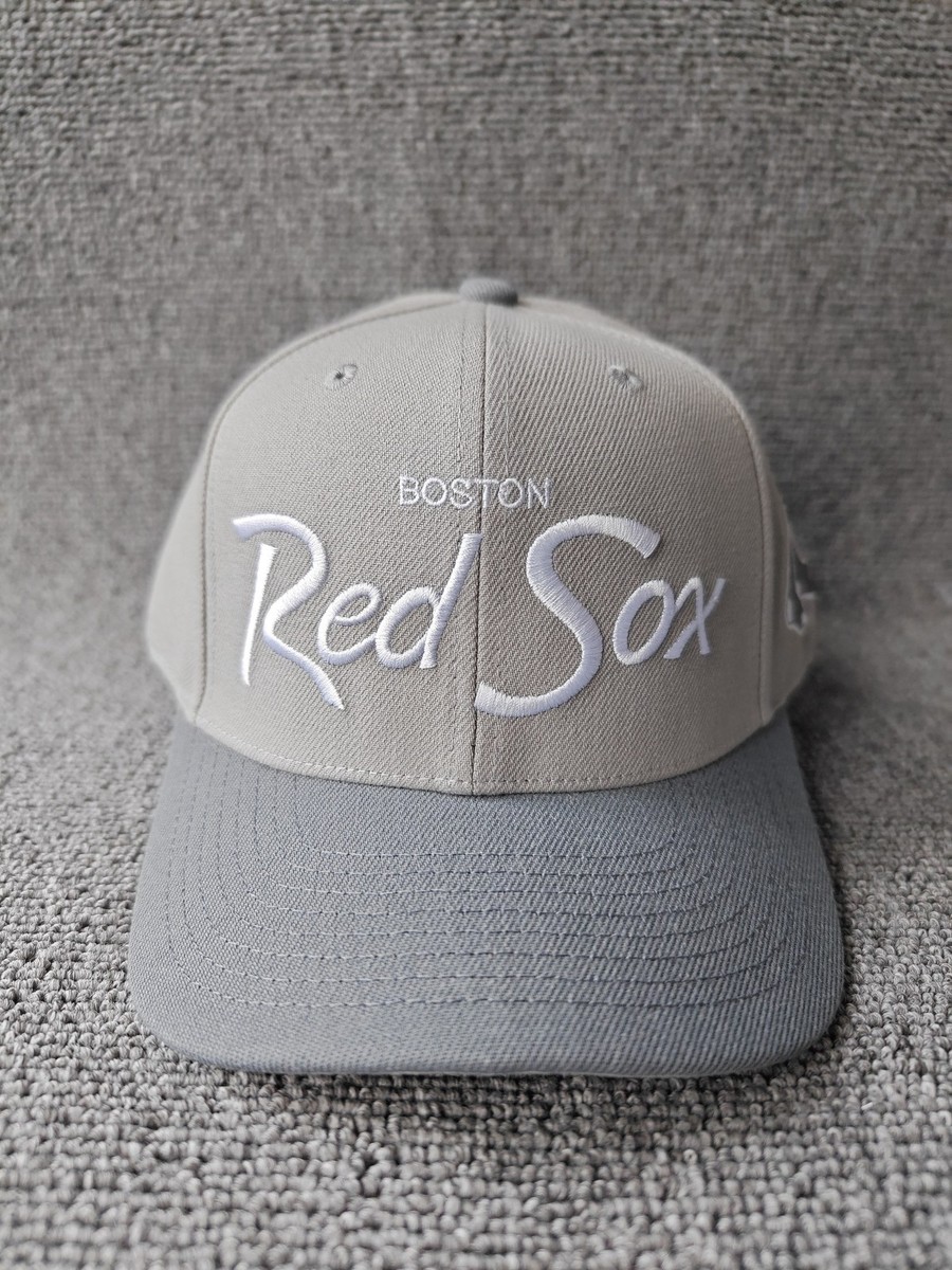 Mitchell & Ness Boston Red Sox Gray Snapback Hat Socks Logo Nostalgia Co