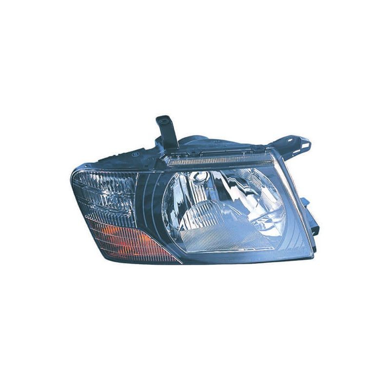 Phare avant droit H4 fond noir pour Mitsubishi Pajero 00-02