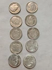 Lot of 10 - U.S. 90% Silver Roosevelt Dimes 1962- 1964 P D XF $1 Face #23